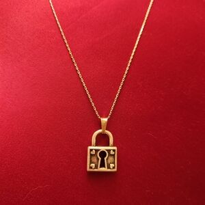 Alex & Ani Unbreakable Love Padlock Expandable To 28" Elegant Silver Necklace